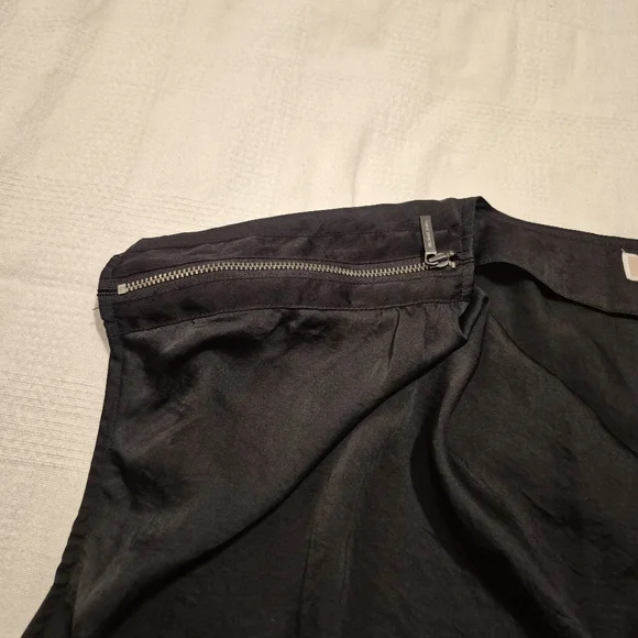 Michael Michael Kors 2X blouse black sleeveless matching fabric belt. VGUC - Picture 3 of 8